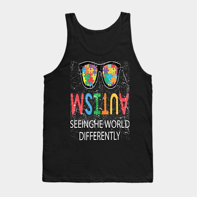 Autism Awareness T-ShirtAutism Awareness Seeing The Worlf Differently T Tank Top by BonnyNowak